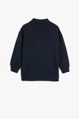 Koton Erkek Çocuk Sweatshirt Dik Yaka Yarım Fermuarlı Uzun Kollu - 2