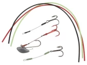 Savage gear Rig Finesse Silicone Tube. Red. Black. Glow 1.4 mm 3x30 cm - 2