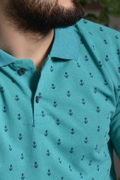 Erkek Yeşil Normal Kesim Çapa Model Polo Yaka 21EPLYCAPA - 3
