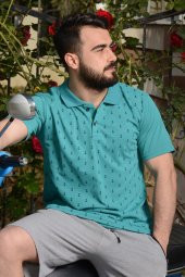 Erkek Yeşil Normal Kesim Çapa Model Polo Yaka 21EPLYCAPA - 4