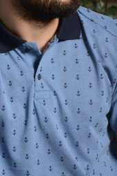 Erkek İndigo Normal Kesim Çapa Model Polo Yaka 21EPLYCAPA - 3