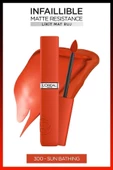 L'Oreal Paris Infaillible Matte Resistance Likit Mat Ruj - 300 Sun Bathing 30144385 - 1