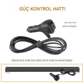 Turuncu Tepe Çakar Bar Led 90cm 12-24v  Off Road Çekici Traktör İkaz Lambası Çakar 15 Modlu - 4