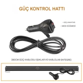 Turuncu Tepe Çakar Bar Led 60cm 12-24v  Off Road Çekici Traktör İkaz Lambası Çakar 15 Modlu thumbnail 5