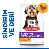 Hill's SCIENCE PLAN Hassas Mide & Deri Yetişkin Küçük ve Mini Irk Tavuklu Köpek Maması 1.5kg - 1