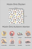 LUCKKA  Çok Amaçlı Müslin Örtü Seti - 75x75 cm - ZTC100  Desenli 2 - 8