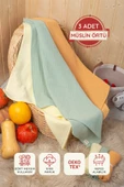LUCKKA  Çok Amaçlı Müslin Örtü Seti - 75x75 cm - ZTC100  Renkli - 1