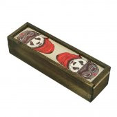 Panda Ahşap Sürgülü Kalem Kutusu - 1