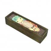 Kız Temalı Ahşap Sürgülü Kalem Kutusu - 1