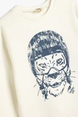 Koton Erkek Çocuk Hayvan Baskılı Sweatshirt Bisiklet Yaka Boxy Pamuk Karışımlı - 3