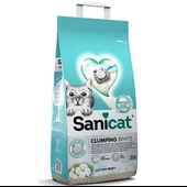 Sanicat Clumping White Cotton Fresh Oksijen Kontrol Emici Bentonit Kedi Kumu 20 L - 1