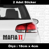 mafya baba sticker etiket - 2 adet  araba kask motosiklet laptop tablet pc atv uyumlu sticker 2 adet - 1