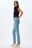 Koton Slim Fit Kot Pantolon Düz Paça Normal Bel Düğmeli Cepli Pamuklu - Slim Straight Fit Jeans - 2