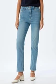 Koton Slim Fit Kot Pantolon Düz Paça Normal Bel Düğmeli Cepli Pamuklu - Slim Straight Fit Jeans - 3