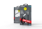 Syrox C133AL 2.4A 1.18mt Örgülü USB - Lightning Şarj & Data Kablosu - Siyah - 2