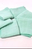 6'lı Müslin Ağız Mendili , Omuz Bezi , Ter Bezi Çift Kat Dikimli 35x20 cm - ZTAGIZMENDİLİ2 Mint - 2