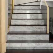 5mt X 60 Cm Mermer Desenli Masa Tezgah Mutfak Su Geçirmez Yapışkanlı Folyo Sticker thumbnail 2