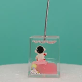 Astronot Tasarımlı Sulu Simli Notluk -Not  Tutacağı thumbnail 1