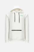 OVERSIZED FIT KAPUSONLU VE SIRT BASKILI SWEATSHIRT - 1