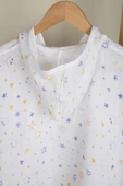 Luckka %100 Pamuk Bebek Çocuk Müslin Panço - ZTPANÇO Mor - 4
