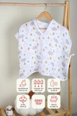Luckka %100 Pamuk Bebek Çocuk Müslin Panço - ZTPANÇO  GRİ - 1