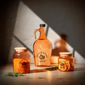 Selka Home - Mary 1500 ML Desenli Cam Galon Yağdanlık - 5