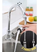 Esnek Spiral Hortumlu Musluk Batarya Ucu Başlığı 2 Farklı Mod Fonksiyonlu Musluk Başlığı - 6