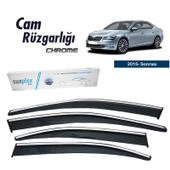 Mega Oto Market Sunpleks Krom Cam Rüzgarlığı Skoda SuperB 2015 ve Sonrası ile uyumlu - 1