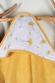 Luckka %100 Pamuk Bebek Havlu Kundak Banyo Havlusu - ZTKUNDAK  Sarı - 2
