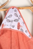 Luckka %100 Pamuk Bebek Havlu Kundak Banyo Havlusu - ZTKUNDAK Turuncu - 2