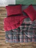 Cozy Home Festive Çift Kişilik Çift Taraflı Peluş Yorgan Noel Kırmızı - 1