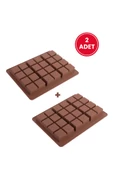 Dubai Çikolatası Kalıbı Silikon Çikolata Kalıbı Büyük Boy 2 Adet 27x17 cm - 2