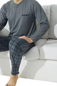 Kly Erkek Uzun Kol Midi Yaka Pijama Takım 9223 thumbnail 4