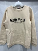 uğurböceğiçocuk Üç İp Kumaş Newyork Yazı Baskılı Sweat 12044 - 5
