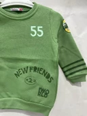 uğurböceğiçocuk Üç İp Kumaş New Friends Yazı Baskılı Sweat 11963 - 9