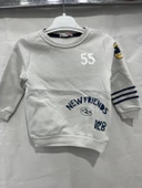 uğurböceğiçocuk Üç İp Kumaş New Friends Yazı Baskılı Sweat 11963 - 1