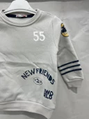uğurböceğiçocuk Üç İp Kumaş New Friends Yazı Baskılı Sweat 11963 - 2