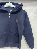 uğurböceğiçocuk 3 İp Kumaş Kapuşonlu Çocuk Hırka 9091 - 12