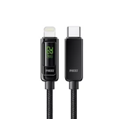 Ultimate Upd4160l 20w Lcd Ekranlı Hasır Örgü Ve Güçlendirilmiş Metal Başlıklı Type-c To Lightning Hızlı Şarj Ve Data Kablo - 2