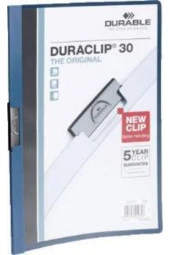 Durable Sıkıştırmalı Dosya DuraClip Ortadan Klipsli 30 Sayfa A4 Lacivert (25 Li Paket) - 1