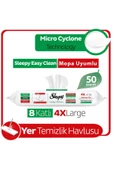 Sleepy Easy Clean Beyaz Sabun Katkılı Mopa Uyumlu Yer Temizlik Havlusu 50 Yaprak - 1