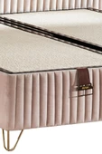 Line Visco Lüks Baza ve Başlık Seti 100x200 cm Tek Kişilik Baza ve Başlık Takımı Krem Babyface - 7