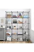 20'li Tel Küp Çok Amaçlı Organizer Raf Siyah 33cm - 4