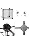 25'li Tel Küp Çok Amaçlı Organizer Raf Siyah 33cm - 6