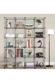 20'li Tel Küp Çok Amaçlı Organizer Raf Siyah 33cm - 6