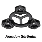 6 Adet Açılı Üçlü Sehpa Bağlantı Aparatı Zigon Puf Tabure Mobilya Masa Ayağı Ayak Takma Tabanı thumbnail 5