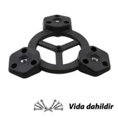 6 Adet Açılı Üçlü Sehpa Bağlantı Aparatı Zigon Puf Tabure Mobilya Masa Ayağı Ayak Takma Tabanı thumbnail 6