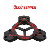 Açılı Üçlü Sehpa Bağlantı Aparatı Zigon Puf Tabure Mobilya Masa Ayağı Ayak Takma Tabanı - 2