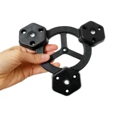 Açılı Üçlü Sehpa Bağlantı Aparatı Zigon Puf Tabure Mobilya Masa Ayağı Ayak Takma Tabanı - 7