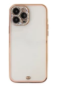 Newface iPhone 12 Pro  Kılıf Liva Taşlı Silikon - Pembe -Kırmızı - Beyaz - Siyah - Mor - 3